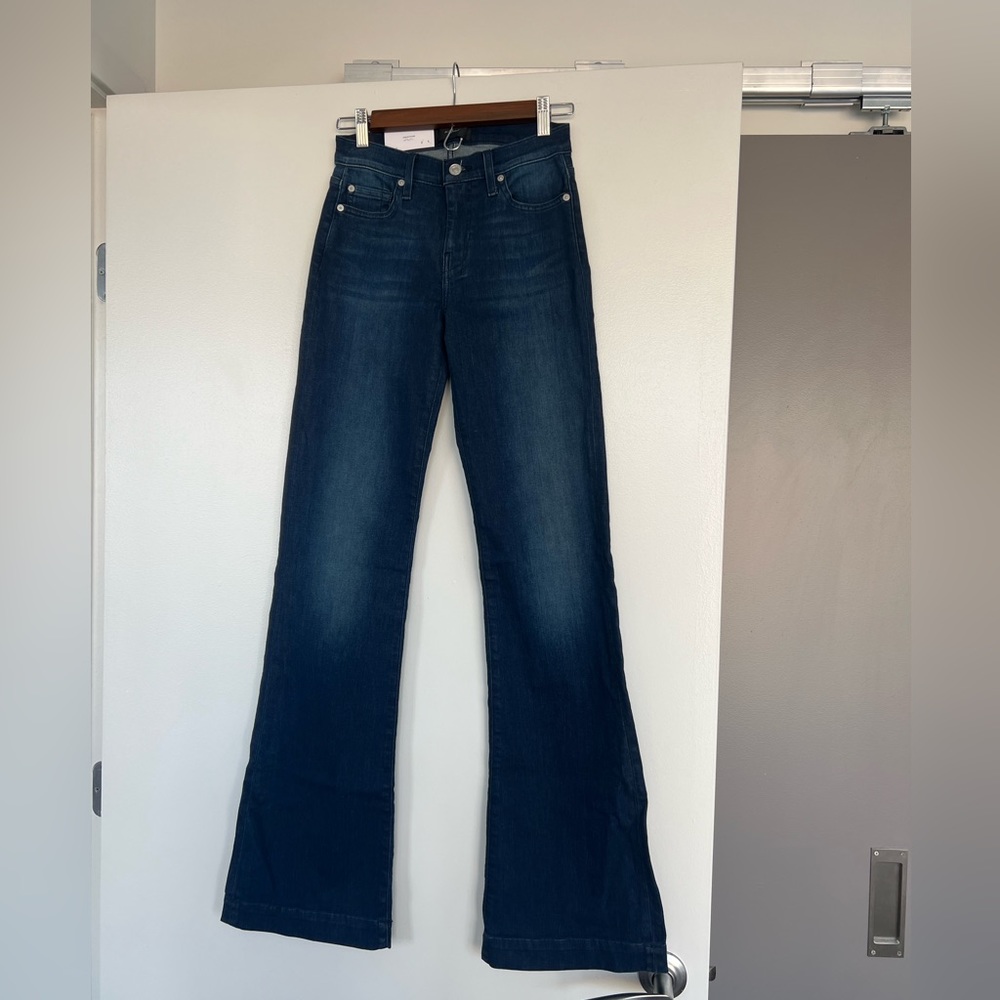 NWT 7 FOR ALL MANKIND Dojo Original Trouser Jean dark wash